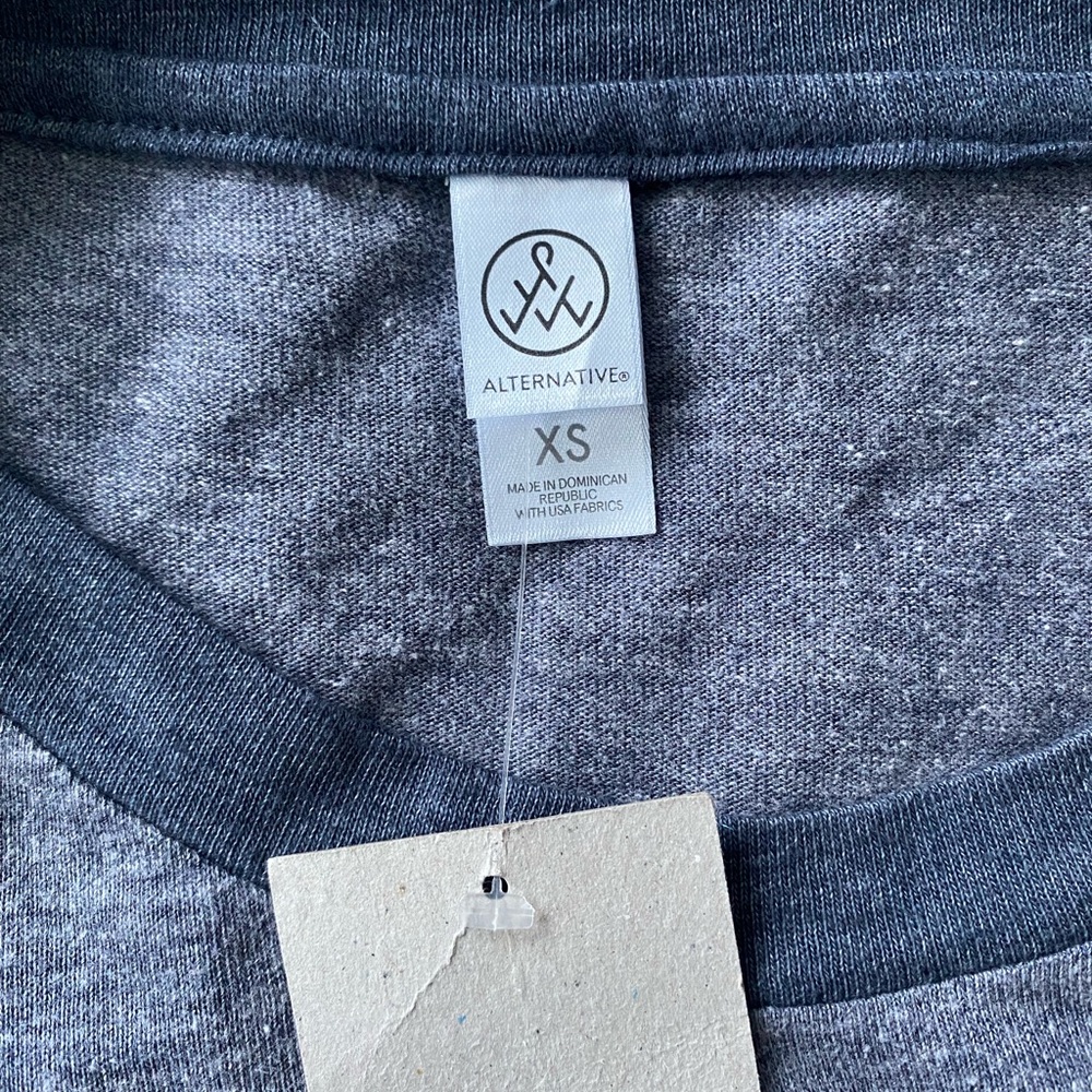 Alternative Apparel Ladies' Slouchy Eco Navy Jersey Pullover - Picture 3 of 5